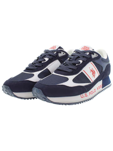 U.S. Polo Assn. Leren sneakers donkerblauw