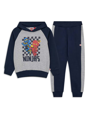 LEGO 2-delige outfit grijs/donkerblauw