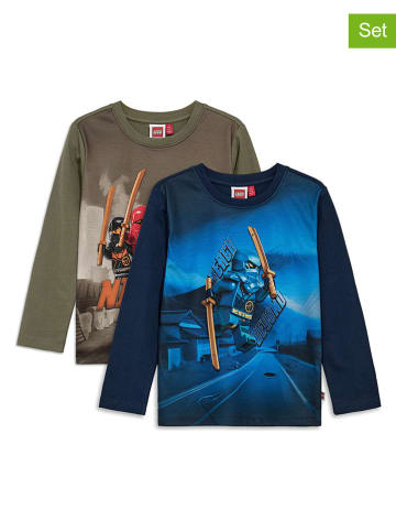 LEGO 2er-Set: Longsleeves in Khaki/ Dunkelblau