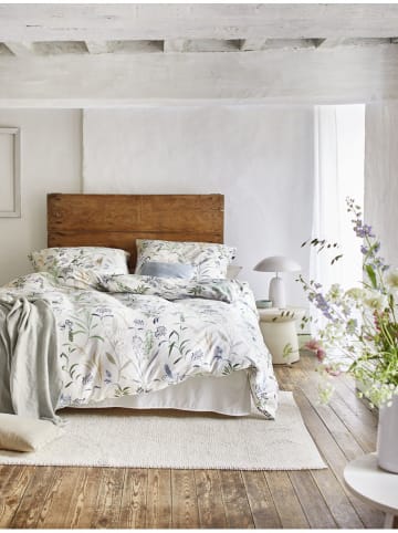 Irisette Seersucker-Bettwäsche-Set in Weiß/ Grün