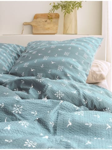 Irisette Seersucker beddengoedset groen