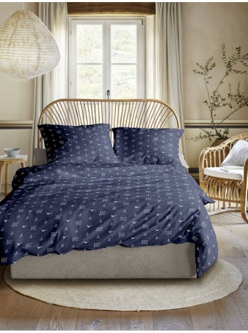 Irisette Seersucker beddengoedset donkerblauw