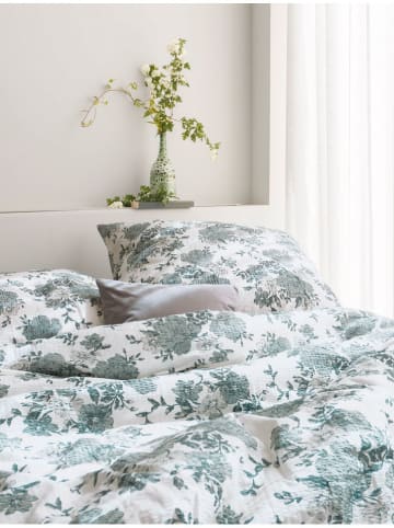 Irisette Seersucker-Bettwäsche-Set in Weiß/ Grün