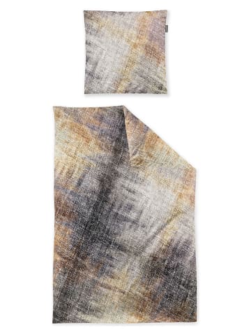 Irisette Bettwäsche-Set in Grau/ Gelb