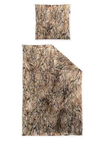 Irisette Komplet pościeli w kolorze brązowo-beżowym