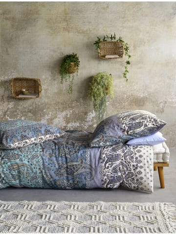 Irisette Komplet pościeli flanelowej w kolorze niebieskim