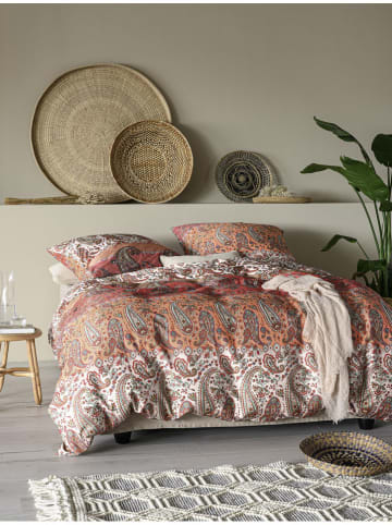 Irisette Komplet pościeli flanelowej w kolorze pomarańczowo-czerwonym
