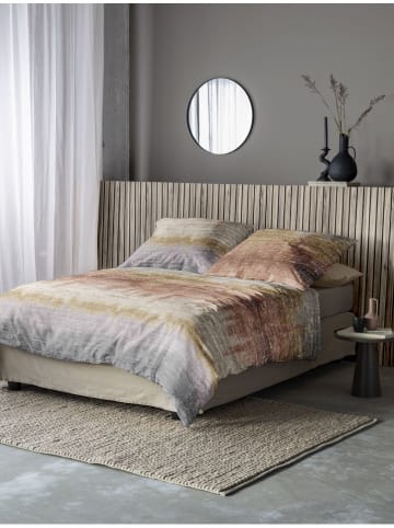 Irisette Komplet pościeli flanelowej w kolorze szaro-pomarańczowym