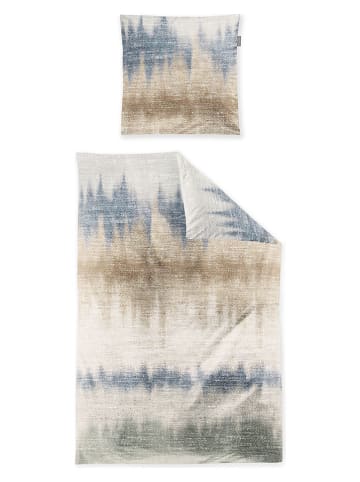 Irisette Komplet pościeli flanelowej w kolorze szaro-żółtym