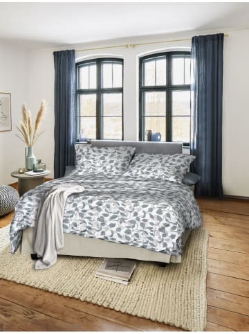 Irisette Biber beddengoedset wit/blauw