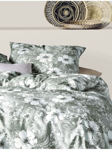 Irisette Komplet pościeli satynowej w kolorze zielonym