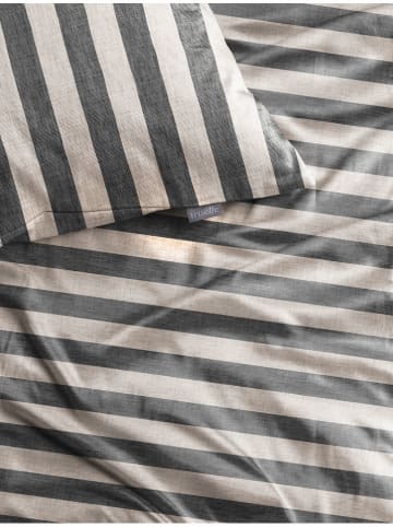 Irisette Satin-Bettwäsche-Set in Grau/ Beige