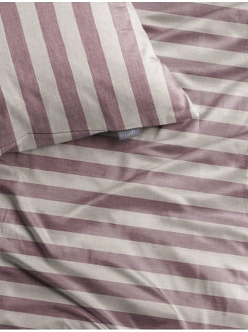 Irisette Komplet pościeli satynowej w kolorze kremowo-fioletowym