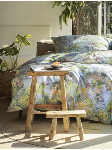 Irisette Satijnen beddengoedset lichtblauw/groen