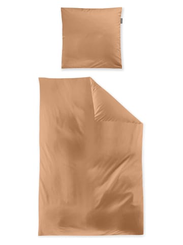 Irisette Satin-Bettwäsche-Set in Hellbraun