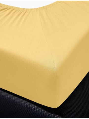 Irisette Prześcieradło dżersejowe w kolorze żółtym na gumce