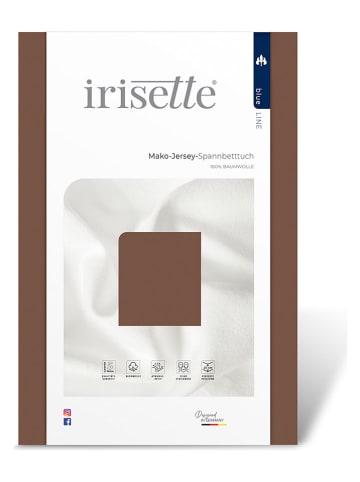 Irisette Jersey-Spannbettlaken in Braun