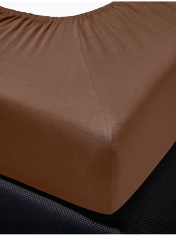 Irisette Prześcieradło dżersejowe w kolorze brązowym na gumce