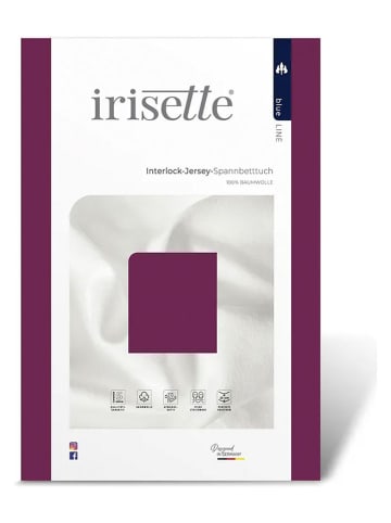 Irisette Interlock-Jersey-Spannbettlaken in Beere