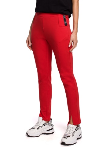 made of emotion Spodnie w kolorze czerwonym