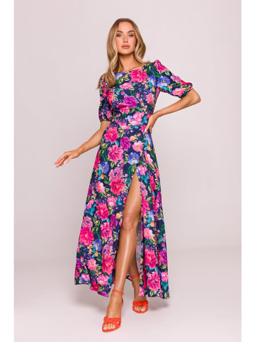 made of emotion Jurk donkerblauw/roze