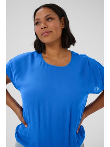 KAFFE curve Bluse in Blau