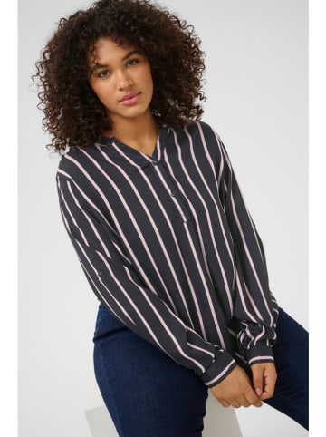 KAFFE curve Bluse in Schwarz/ Rosa