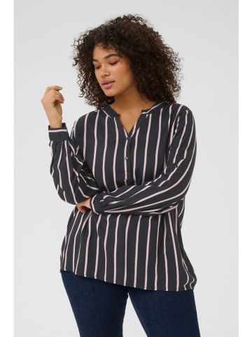 KAFFE curve Blouse zwart/lichtroze