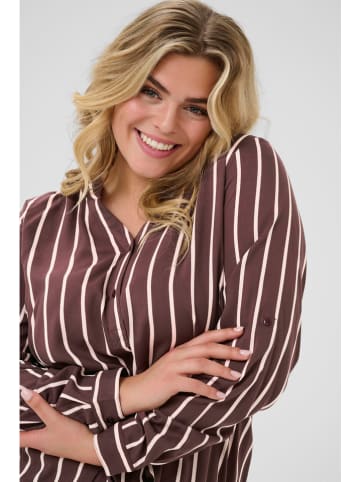KAFFE curve Bluse in Braun/ Rosa