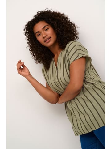 KAFFE curve Blouse groen/zwart