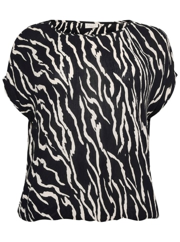 KAFFE curve Bluse in Schwarz/ Weiß