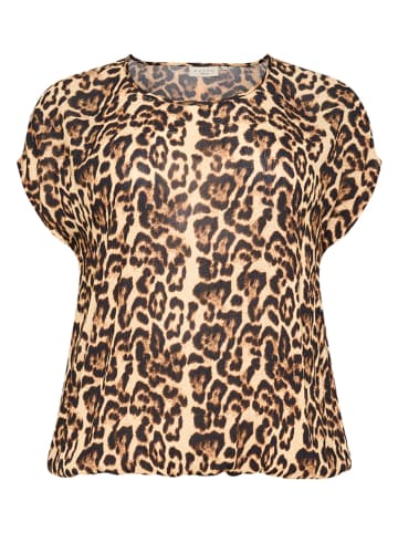 KAFFE curve Bluse in Beige/ Braun