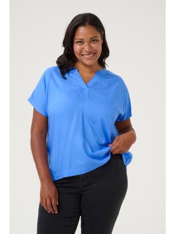 KAFFE curve Bluse in Blau