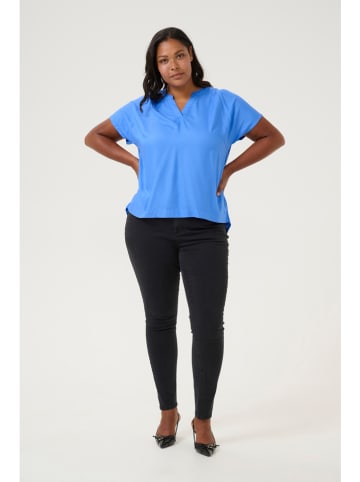 KAFFE curve Bluse in Blau