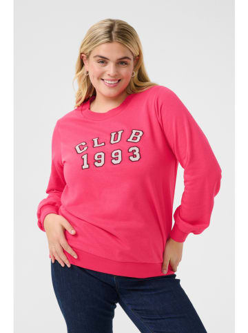 KAFFE curve Bluza w kolorze różowym