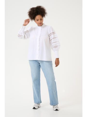 KAFFE curve Bluse in Weiß