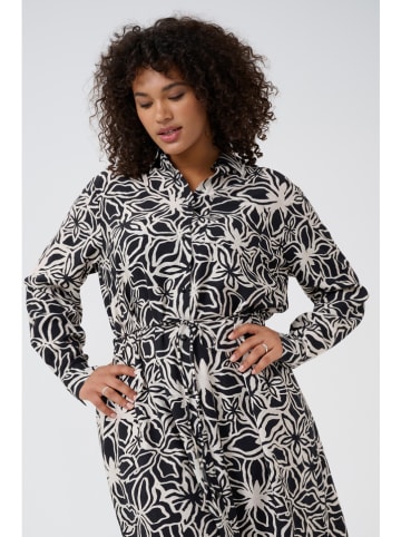 KAFFE curve Jurk zwart/crème