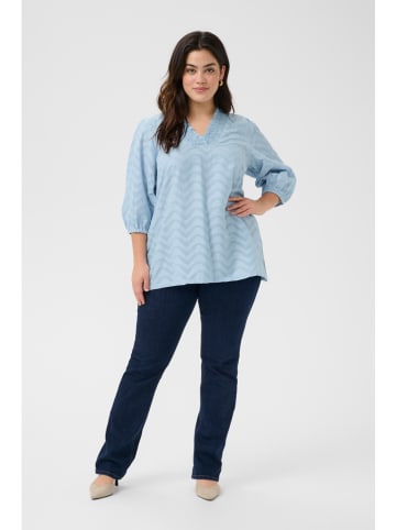 KAFFE curve Bluse in Hellblau