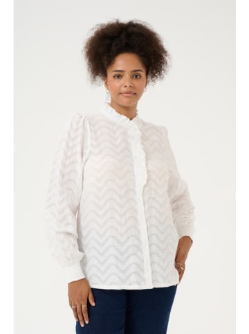 KAFFE curve Bluse in Weiß