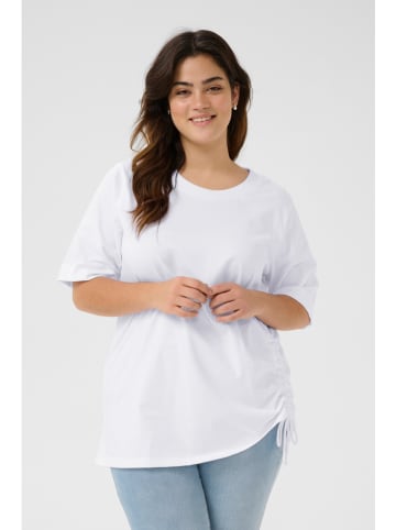 KAFFE curve Koszulka w kolorze białym