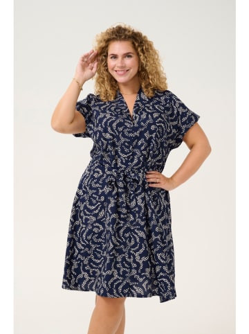 KAFFE curve Jurk donkerblauw