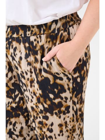 KAFFE curve Broek zwart/beige