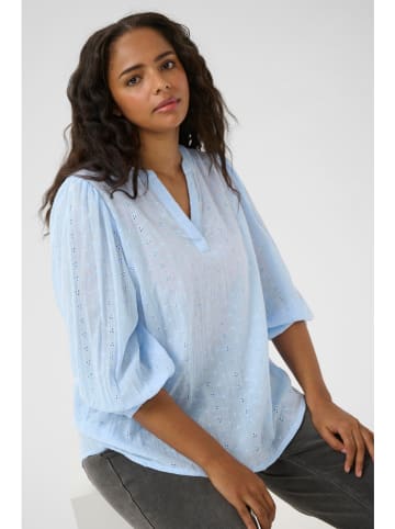 KAFFE curve Bluse in Hellblau
