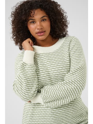 KAFFE curve Trui wit/groen