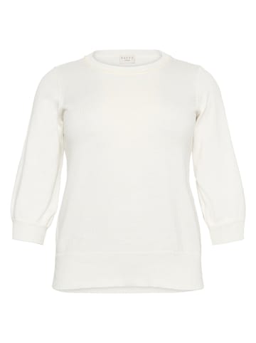 KAFFE curve Sweter w kolorze kremowym