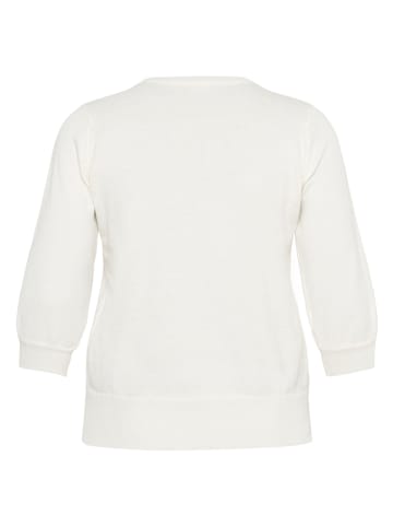 KAFFE curve Sweter w kolorze kremowym