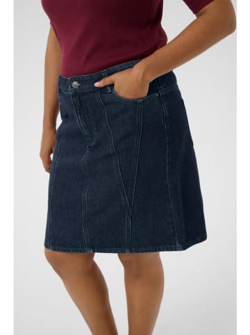 KAFFE curve Spódnica dżinsowa w kolorze granatowym
