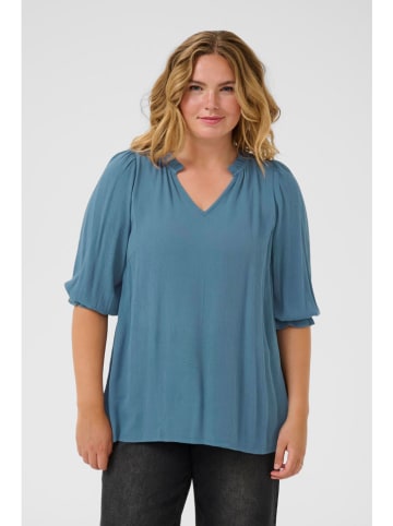 KAFFE curve Bluse "Kiv" in Hellblau