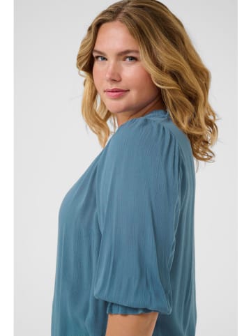 KAFFE curve Blouse "Kiv" lichtblauw