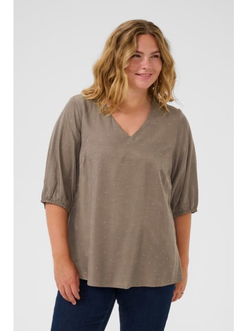 KAFFE curve Blouse "Ada" taupe
